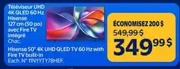 Walmart Hisense 50 4K UHD QLED TV 60 Hz with Fire TV built-in offer