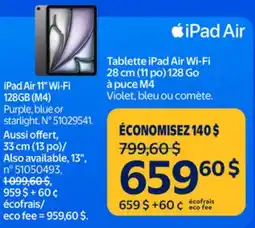Walmart iPad Air 11 Wi-Fi 128GB (M4) offer