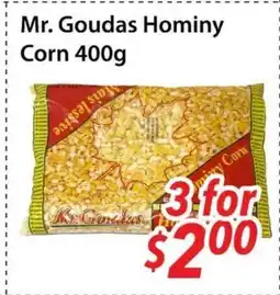 Bestco Food Mart Mr. Goudas Hominy Corn offer