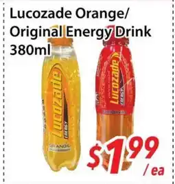 Bestco Food Mart Lucozade Orange/Original Energy Drink offer