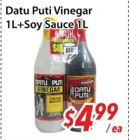 Bestco Food Mart Datu Puti Vinegar 1L+Soy Sauce 1L offer