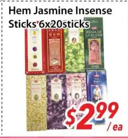 Bestco Food Mart Hem Jasmine Insense Sticks 6x20sticks offer