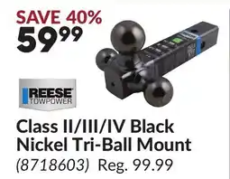 Princess Auto Class II/III/IV Black Nickel Tri-Ball Mount offer