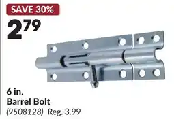 Princess Auto 6 in. Barrel Bolt offer