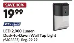 Princess Auto LED 2,000 Lumen Dusk-to-Dawn Wall Tap Light offer