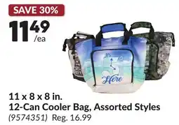Princess Auto 11 x 8 x 8 in. 12-Can Cooler Bag, Assorted Styles offer