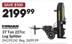 Princess Auto FIRMAN 37 Ton 227cc Log Splitter offer