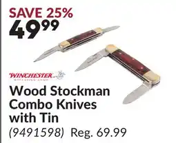 Princess Auto Wood Stockman Combo Knives with Tin offer