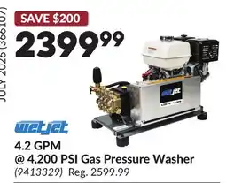 Princess Auto 4.2 GPM @ 4,200 PSI Gas Pressure Washer offer