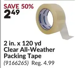 Princess Auto 2 in. x 120 yd Clear All-Weather Packing Tape offer