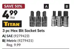 Princess Auto 3 pc Hex Bit Socket Sets, SAE offer