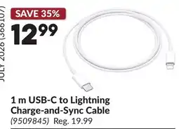 Princess Auto 1 m USB-C to Lightning Charge-and-Sync Cable offer