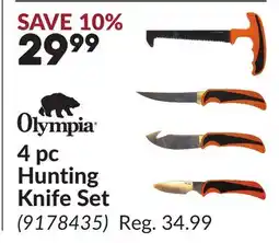 Princess Auto 4 pc Hunting Knife Set offer