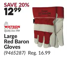 Princess Auto Large Red Baron Gloves offer
