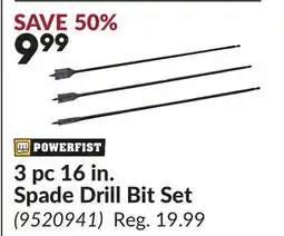Princess Auto 3 pc 16 in. Spade Drill Bit Set offer