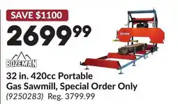 Princess Auto 32 in. 420cc Portable Gas Sawmill, Special Order Only offer