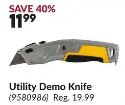 Princess Auto Utility Demo Knife offer