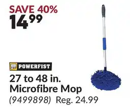 Princess Auto 27 to 48 in. Microfibre Mop offer