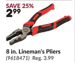 Princess Auto 8 in. Lineman's Pliers offer