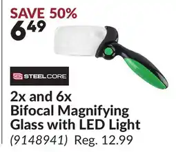 Princess Auto 2x and 6x Bifocal Magnifying Glass with LED Light offer