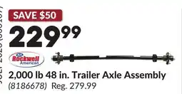 Princess Auto 2,000 lb 48 in. Trailer Axle Assembly offer