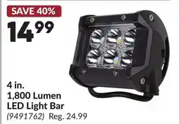 Princess Auto 4 in. 1,800 Lumen LED Light Bar offer