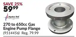 Princess Auto 270 to 650cc Gas Engine Pump Flange offer