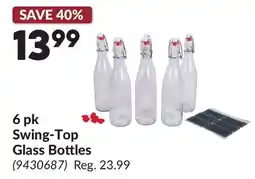 Princess Auto 6 pk Swing-Top Glass Bottles offer