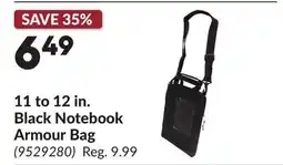 Princess Auto 11 to 12 in. Black Notebook Armour Bag offer