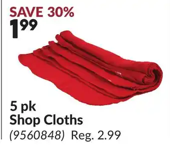 Princess Auto 5 pk Shop Cloths offer