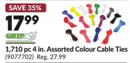 Princess Auto 1,710 pc 4 in. Assorted Colour Cable Ties offer
