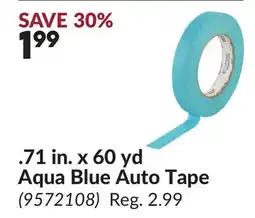 Princess Auto 71 in. x 60 yd Aqua Blue Auto Tape offer