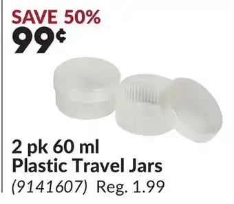 Princess Auto 2 pk 60 ml Plastic Travel Jars offer