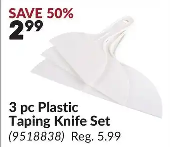 Princess Auto 3 pc Plastic Taping Knife Set offer