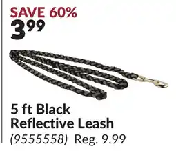 Princess Auto 5 ft Black Reflective Leash offer