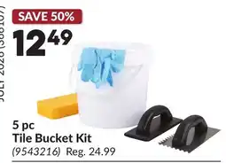 Princess Auto 5 pc Tile Bucket Kit offer