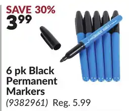 Princess Auto 6 pk Black Permanent Markers offer