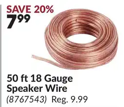 Princess Auto 50 ft 18 Gauge Speaker Wire offer