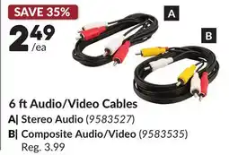 Princess Auto 6 ft Audio/video Cables offer