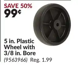 Princess Auto 5 in. Plastic Wheel with 3/8 in. Bore offer