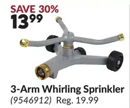 Princess Auto 3-Arm Whirling Sprinkler offer