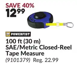 Princess Auto 100 ft (30 m) SAE/Metric Closed-Reel Tape Measure offer