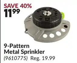 Princess Auto 9-Pattern Metal Sprinkler offer