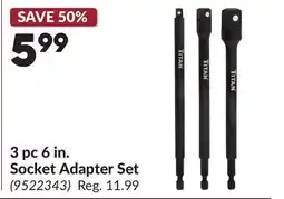 Princess Auto 3 pc 6 in. Socket Adapter Set offer