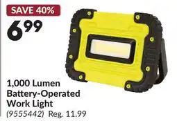 Princess Auto 1,000 Lumen Battery-Operated Work Light offer