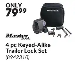 Princess Auto 4 pc Keyed-Alike Trailer Lock Set offer
