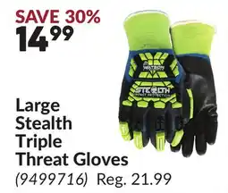 Princess Auto Large Stealth Triple Threat Gloves offer