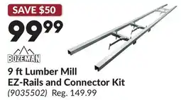 Princess Auto 9 ft Lumber Mill EZ-Rails and Connector Kit offer