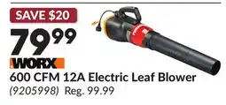 Princess Auto 600 CFM 12A Electric Leaf Blower offer