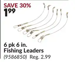 Princess Auto 6 pk 6 in. Fishing Leaders offer